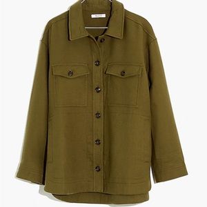 Madewell Waffleback Brennan shirt jacket, army green